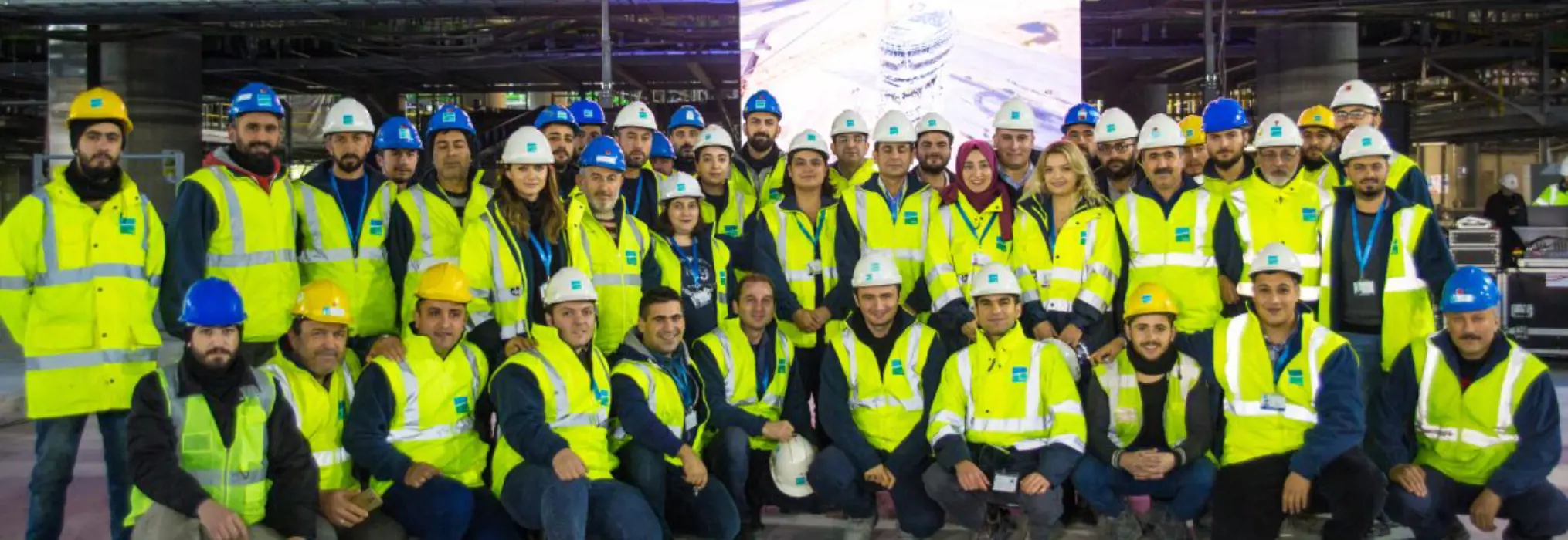 collective team photo after completing the baggage system
