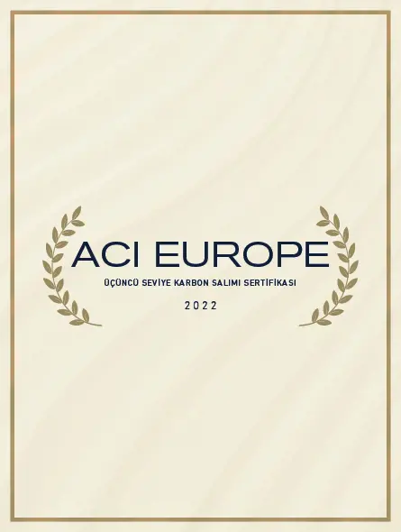 aci europe üçüncü seviye karbon salımı sertifikası 2022