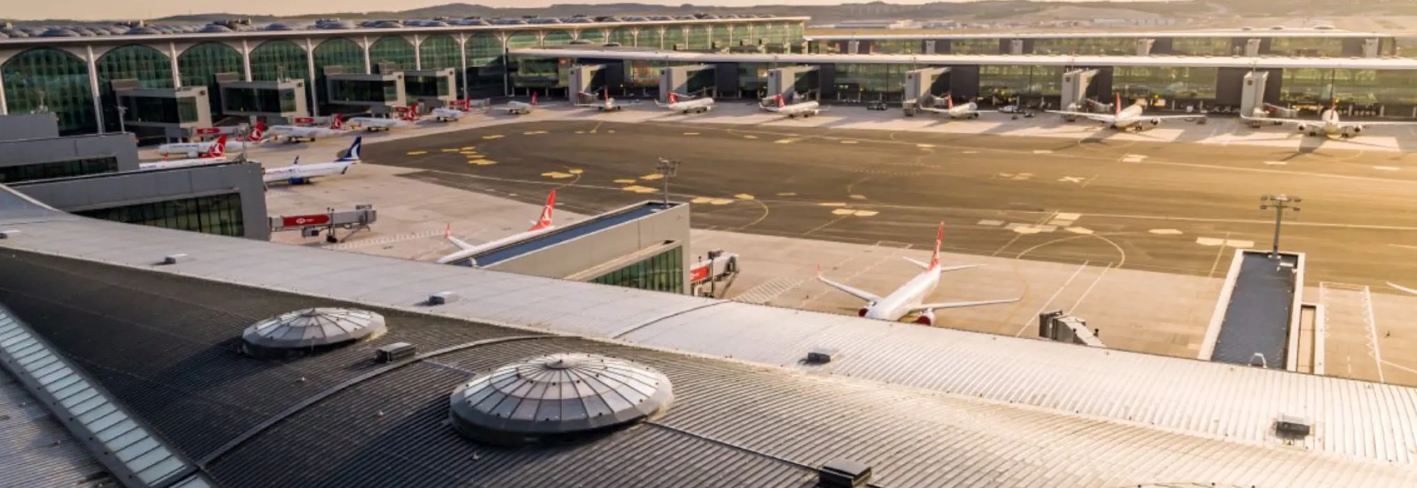 aircraft parking area close shooting