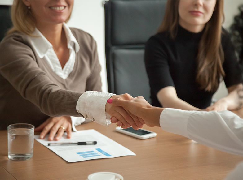 hr employees in a job interview