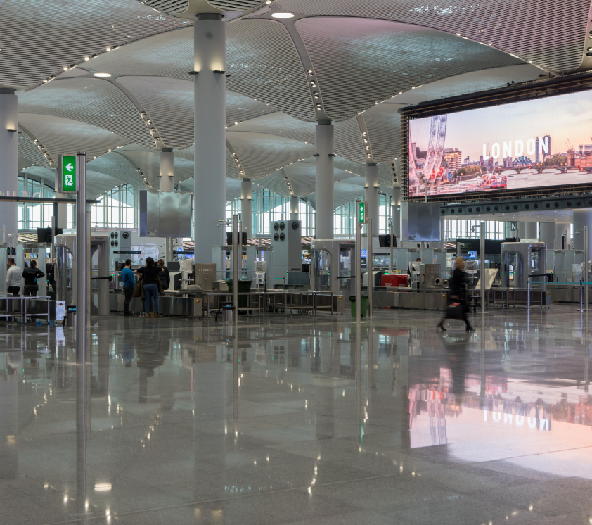 airport large screen advertising area