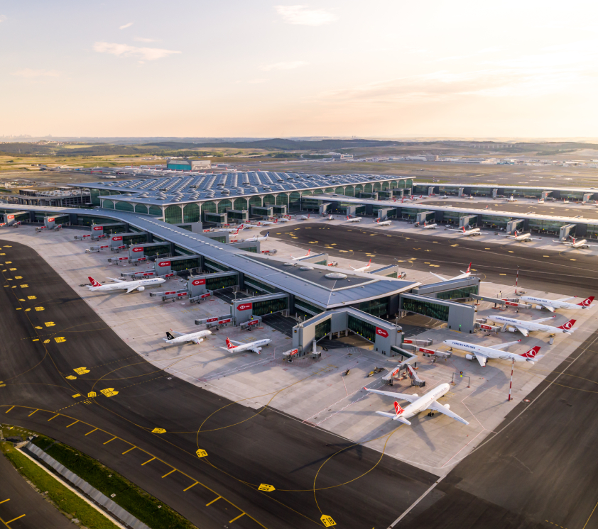 istanbul airport apron from far