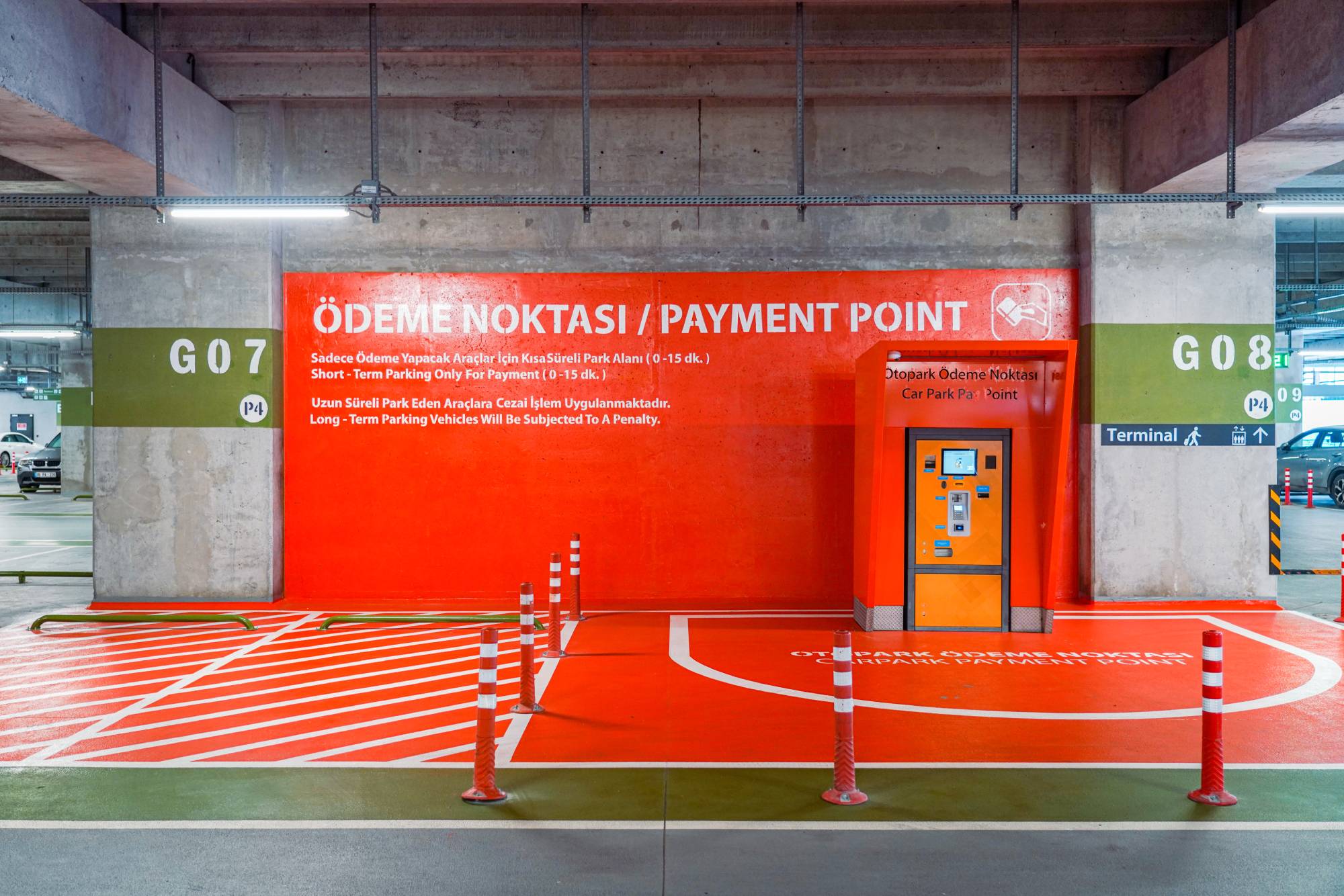 istanbul airport green parking lot payment point