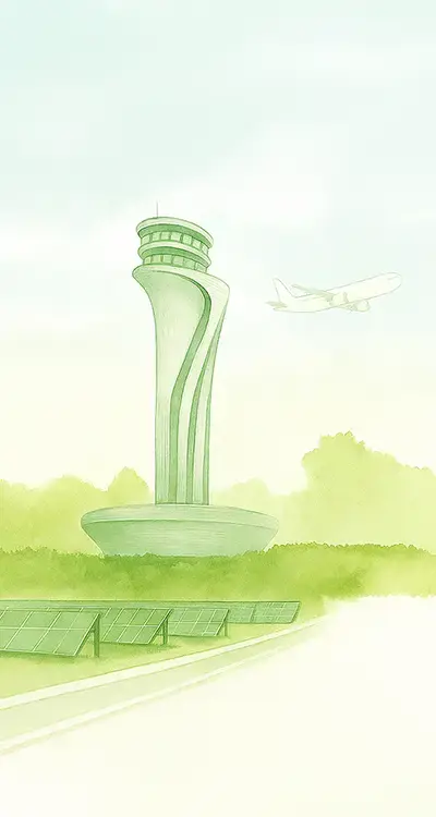 geniş açıdan istanbul havalimanı güneş enerjisi panelleri