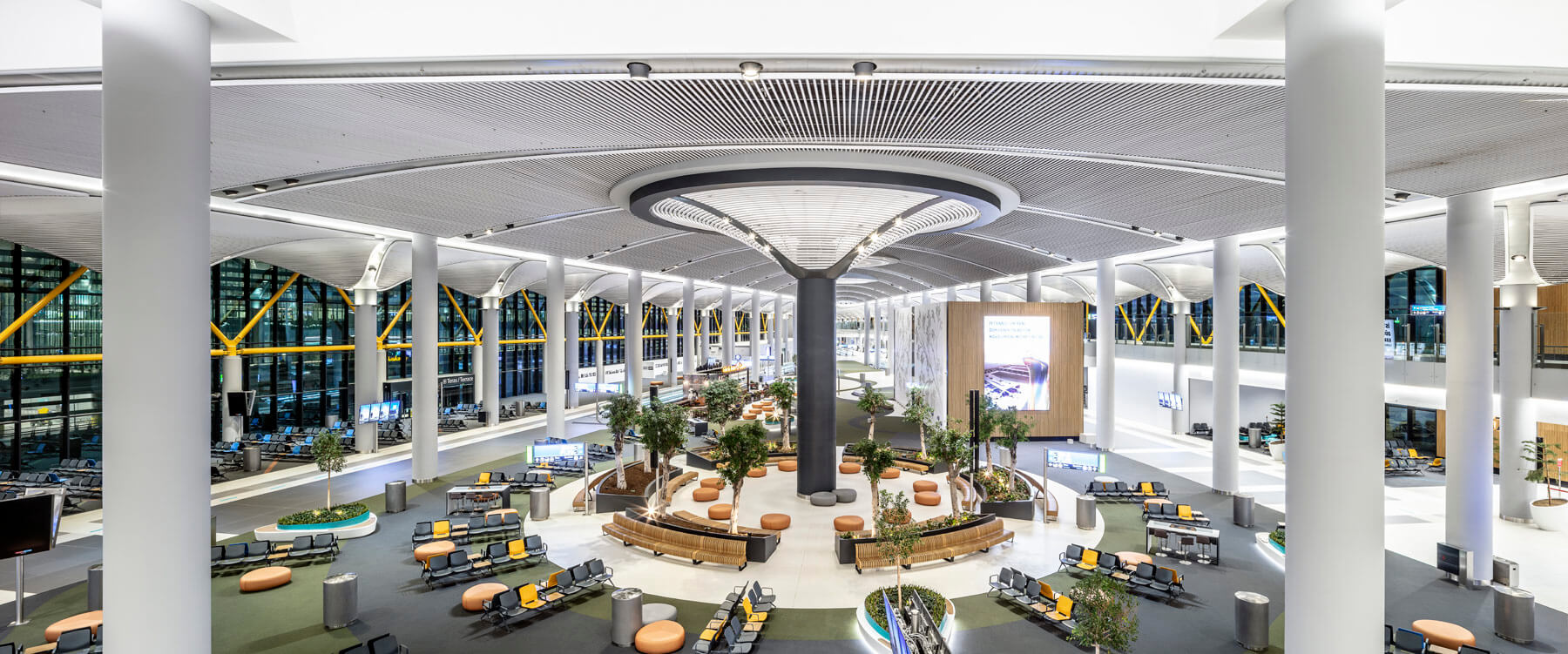 istanbul airport terminal area extensive angle photo from the top