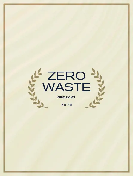 zero waste certificate 2020
